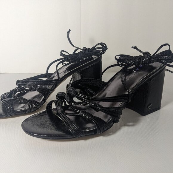 NEW- Womens Circus NY Sam Edelman Oriana Block Heeled Sandals Black - Picture 1 of 6